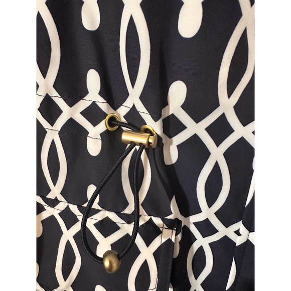 Crown and Ivy Rain Coat. Blue and White-M - Picture 8 of 9